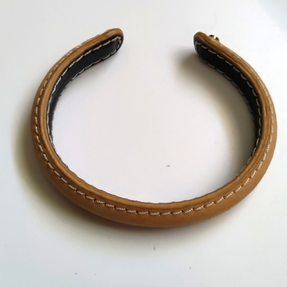 Fossil Tan Leather Cuff Bracelet